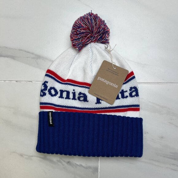 Patagonia Men's Powder Town Park Stripe 'Viking Blue' Beanie 29187 OS